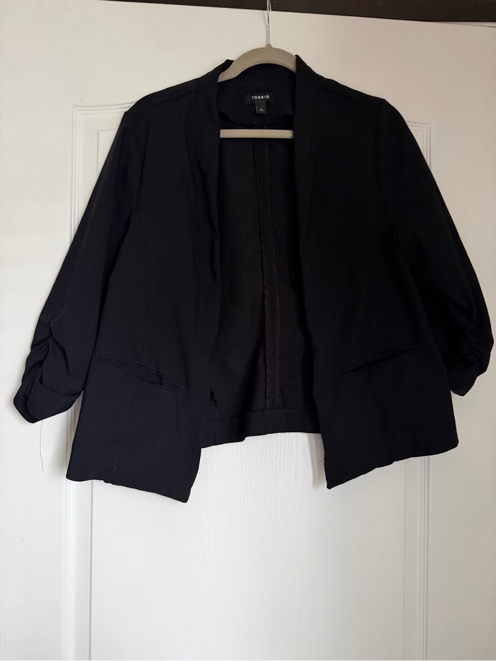 Torrid Black Open-Front Blazer Jacket Size 2